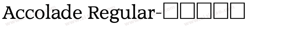 Accolade Regular字体转换